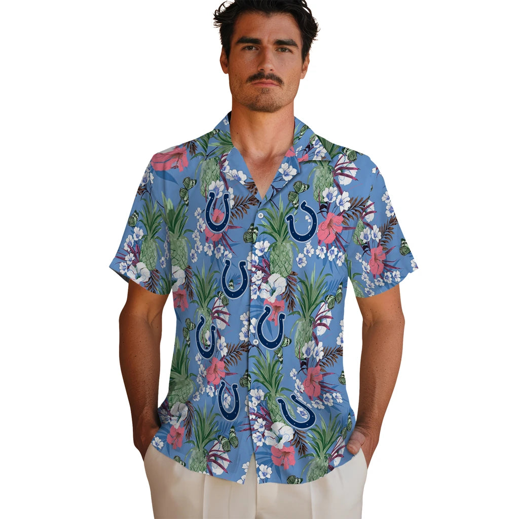 Indianapolis Colts Hawaiian Shirt - Pineapple Bouquet | Moonbestprint