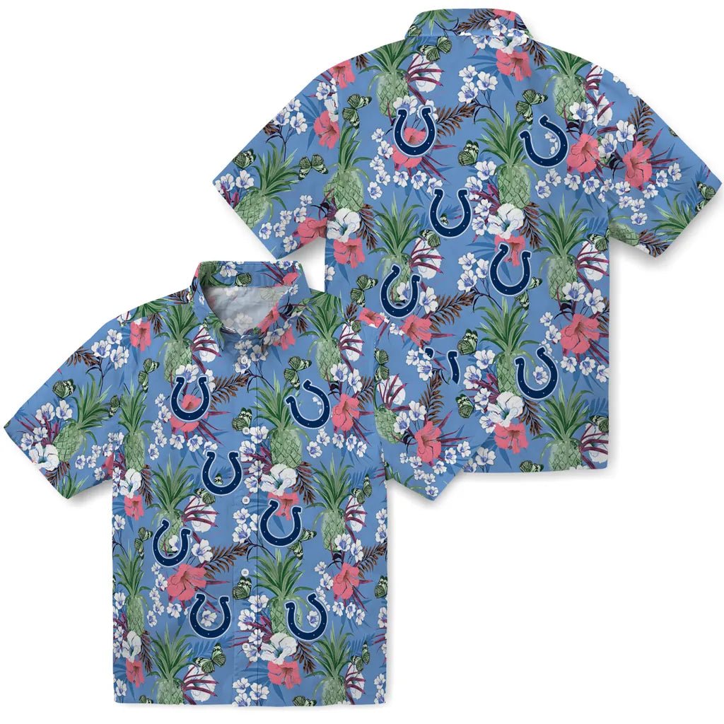 Indianapolis Colts Hawaiian Shirt - Pineapple Bouquet | Moonbestprint