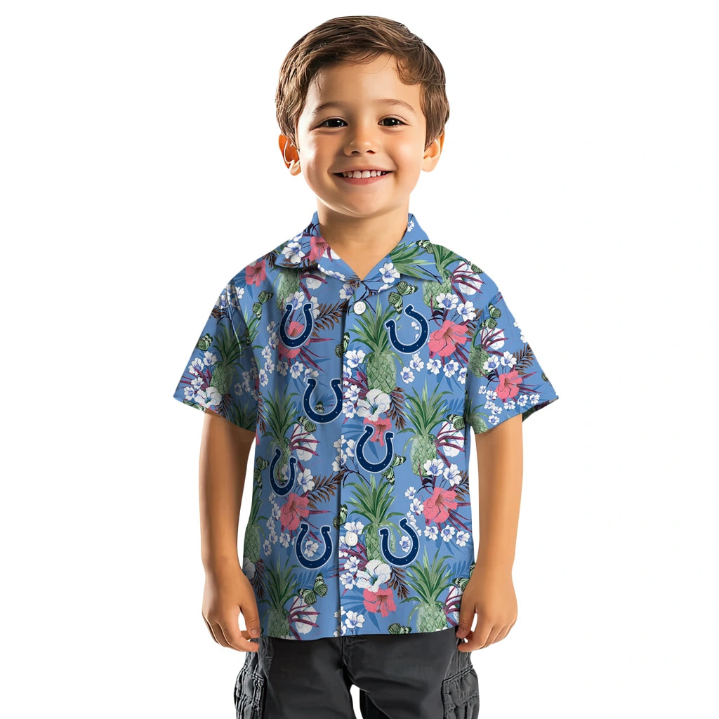 Indianapolis Colts Hawaiian Shirt - Pineapple Bouquet | Moonbestprint