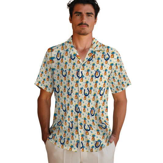 Indianapolis Colts Hawaiian Shirt - Pineapple Delight | Moonbestprint