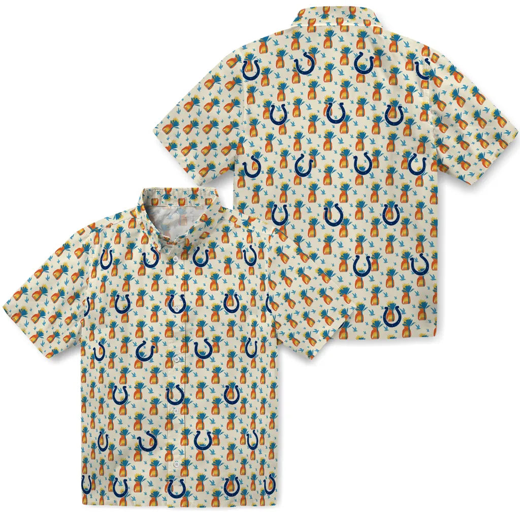 Indianapolis Colts Hawaiian Shirt - Pineapple Delight | Moonbestprint