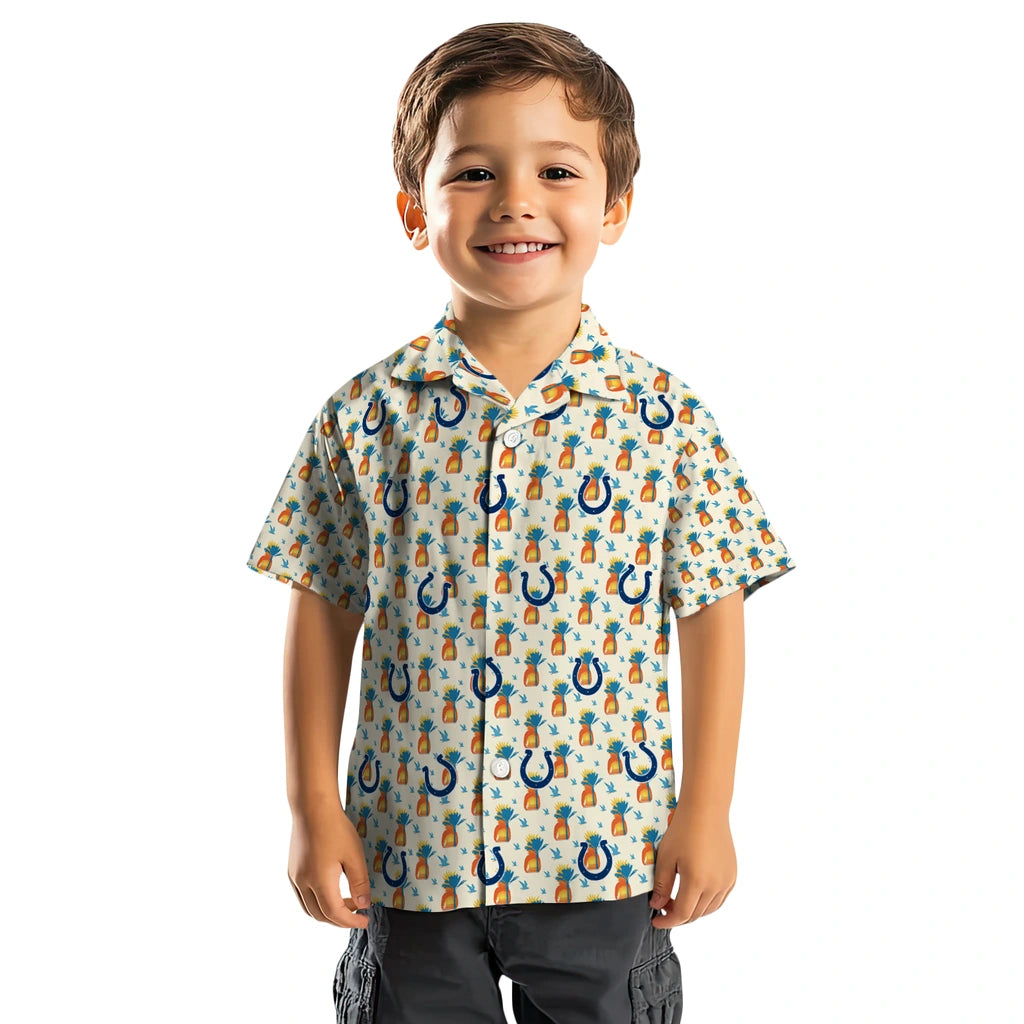 Indianapolis Colts Hawaiian Shirt - Pineapple Delight | Moonbestprint