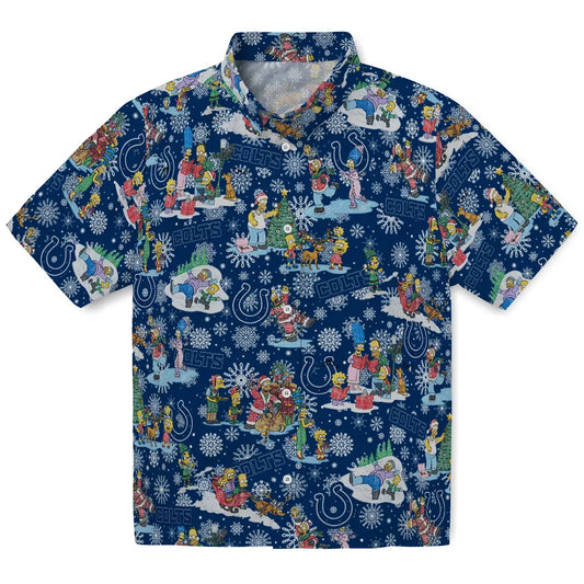 Indianapolis Colts Hawaiian Shirt - Simpsons Christmas | Moonbestprint