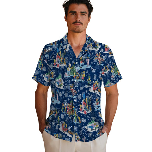 Indianapolis Colts Hawaiian Shirt - Simpsons Christmas | Moonbestprint