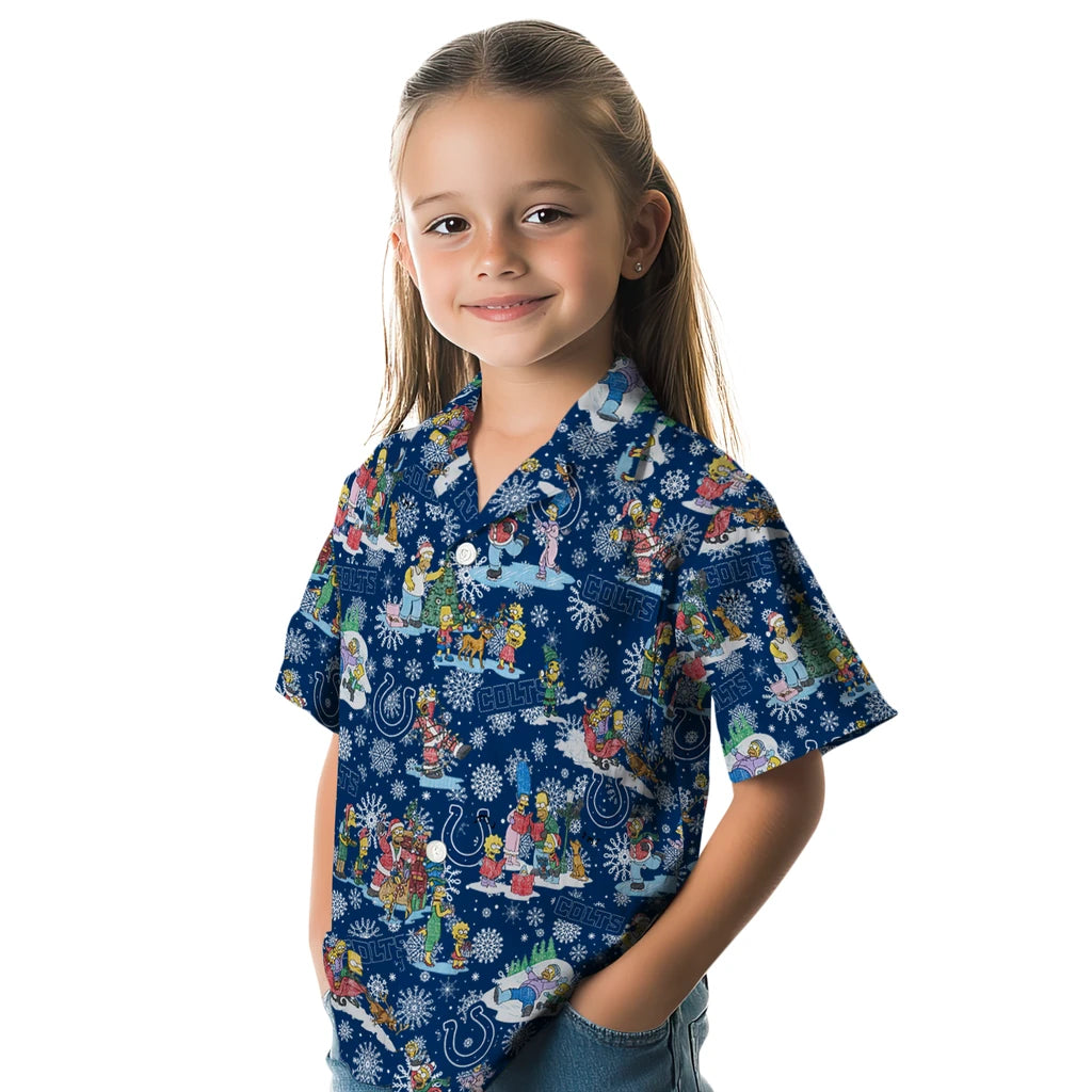 Indianapolis Colts Hawaiian Shirt - Simpsons Christmas | Moonbestprint