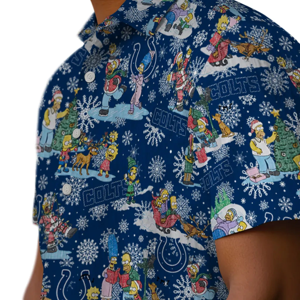 Indianapolis Colts Hawaiian Shirt - Simpsons Christmas | Moonbestprint