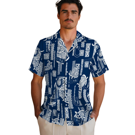 Indianapolis Colts Hawaiian Shirt - Turtle Lines | Moonbestprint
