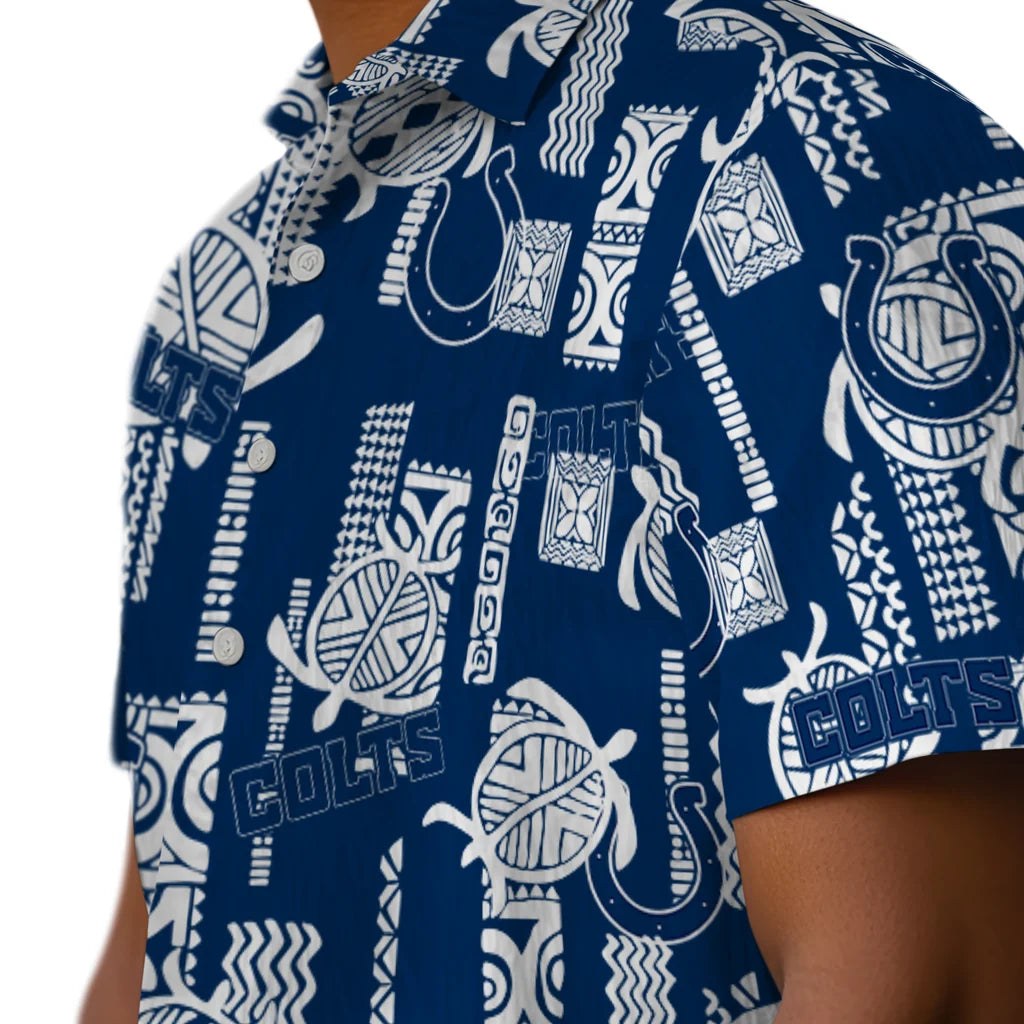 Indianapolis Colts Hawaiian Shirt - Turtle Lines | Moonbestprint