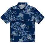 Indianapolis Colts Hawaiian Shirt - Wave Palm | Moonbestprint