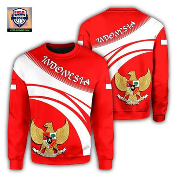 Indonesia Coat Of Arms Sweater Cricket Style J5W ? Usalast