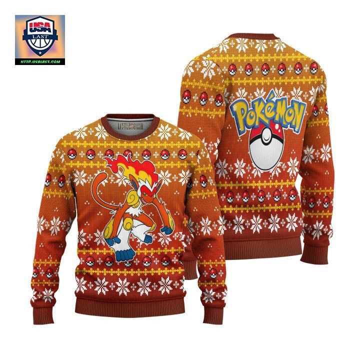 Infernape Ugly Christmas Sweater Pokemon Anime ? Usalast