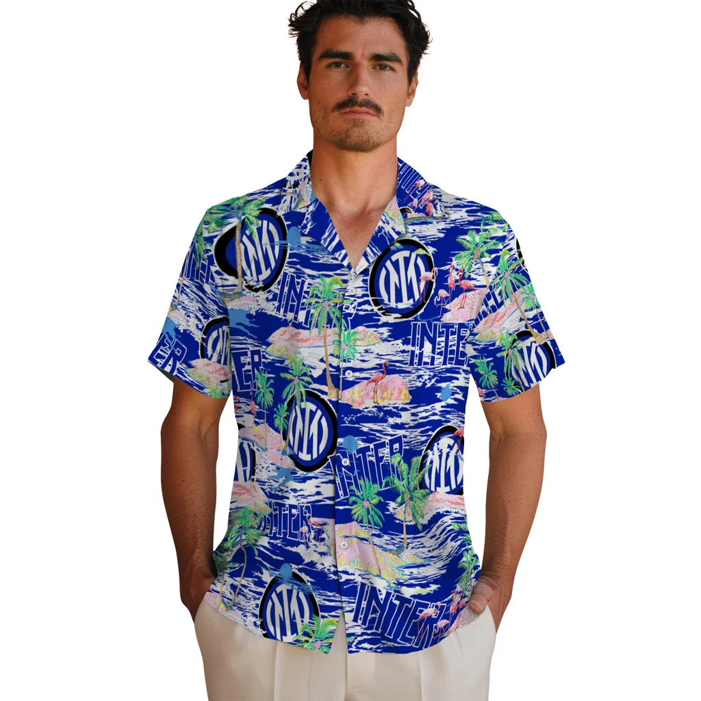 Inter Milan Flamingo Retreat 2026 Hawaiian Shirt – Moonbestprint