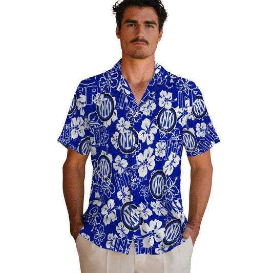 Inter Milan Hibiscus Bloom Hawaiian Shirt – Moonbestprint