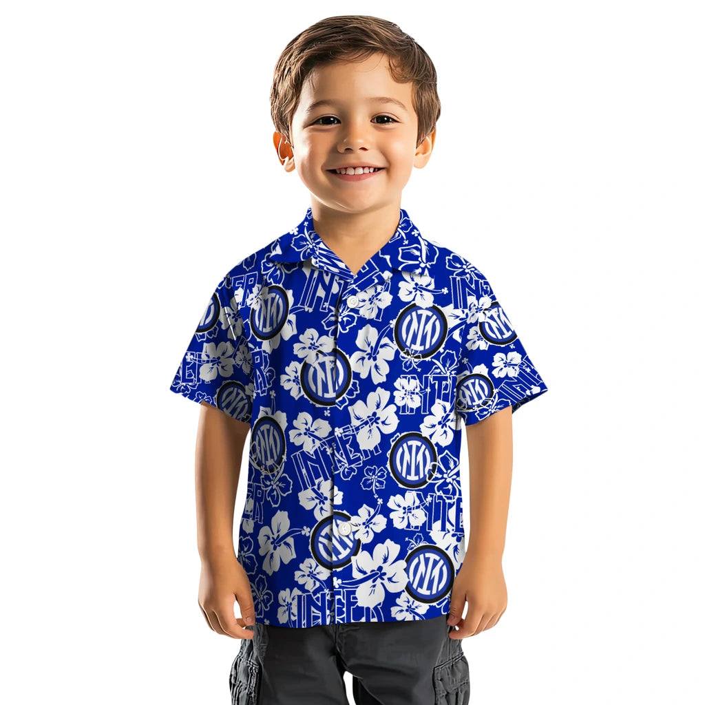 Inter Milan Hibiscus Bloom Hawaiian Shirt – Moonbestprint