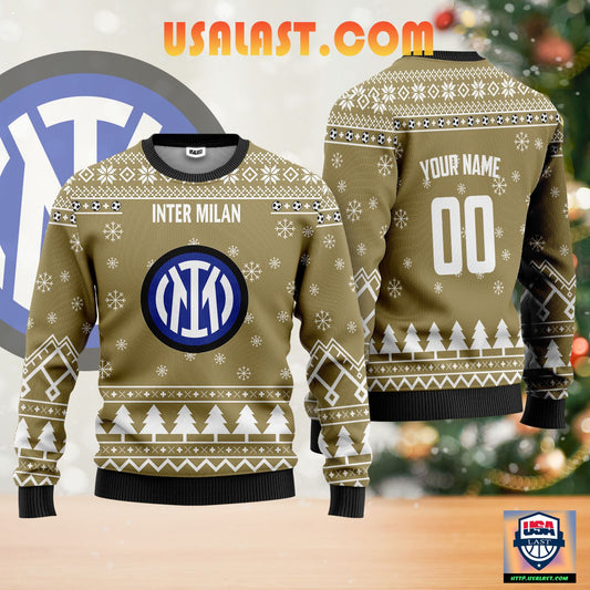 Inter Milan Personalized Ugly Christmas Sweater Gold Version ? Usalast