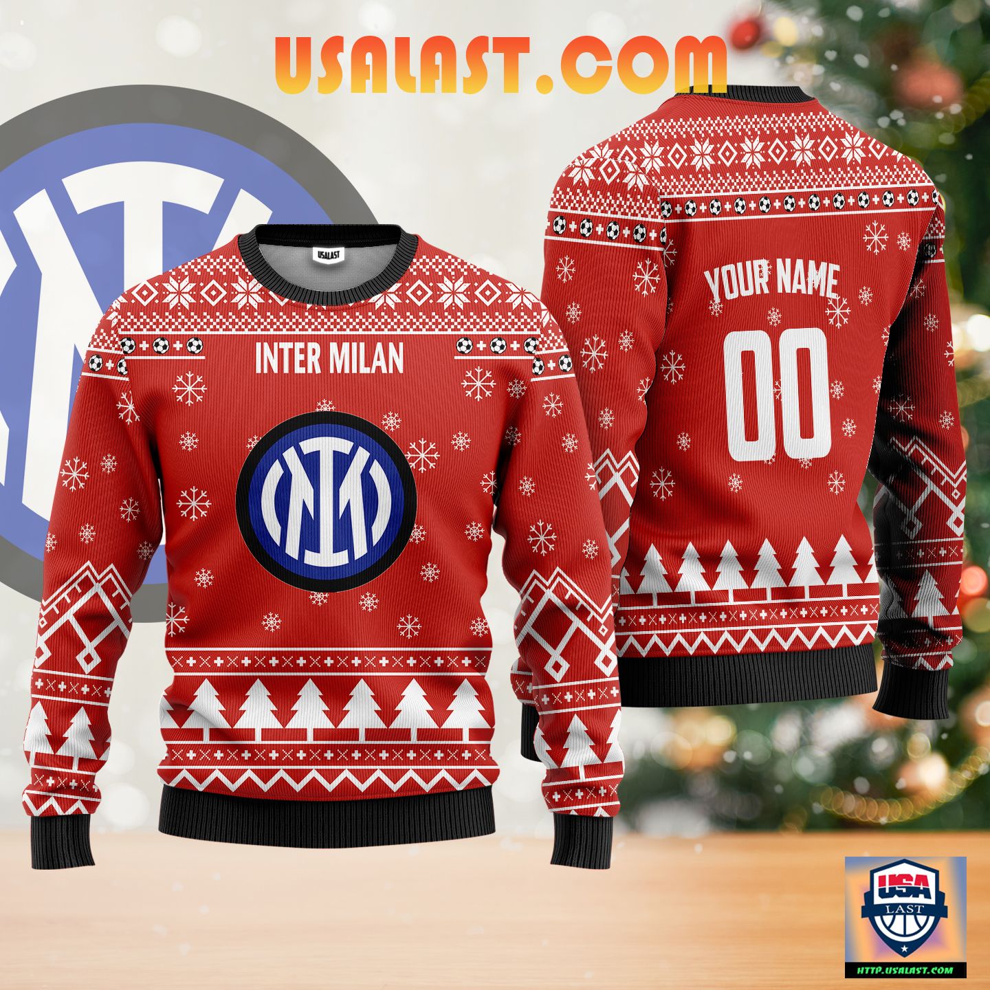 Inter Milan Personalized Ugly Christmas Sweater Red Version ? Usalast