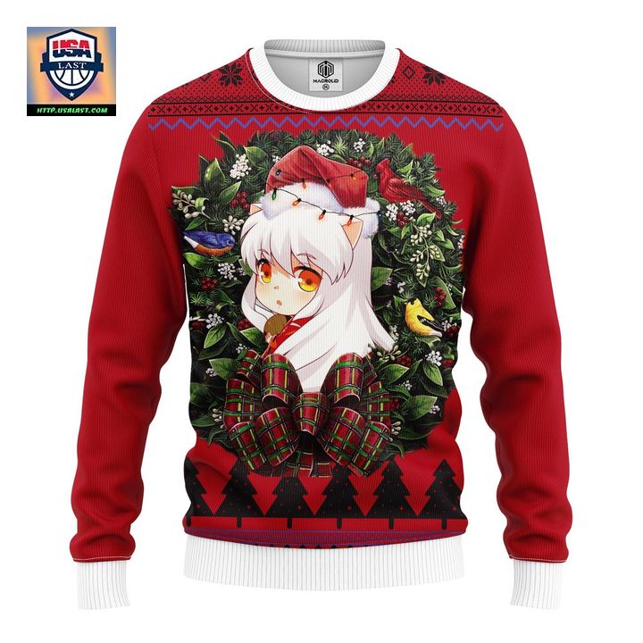 Inuyasha Cute Anime Ugly Christmas Sweater Thanksgiving Gift ? Usalast