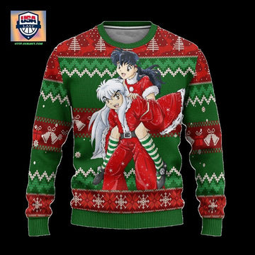 Inuyasha x Kagome Inuyasha Anime Ugly Christmas Sweater Xmas Gift ? Usalast
