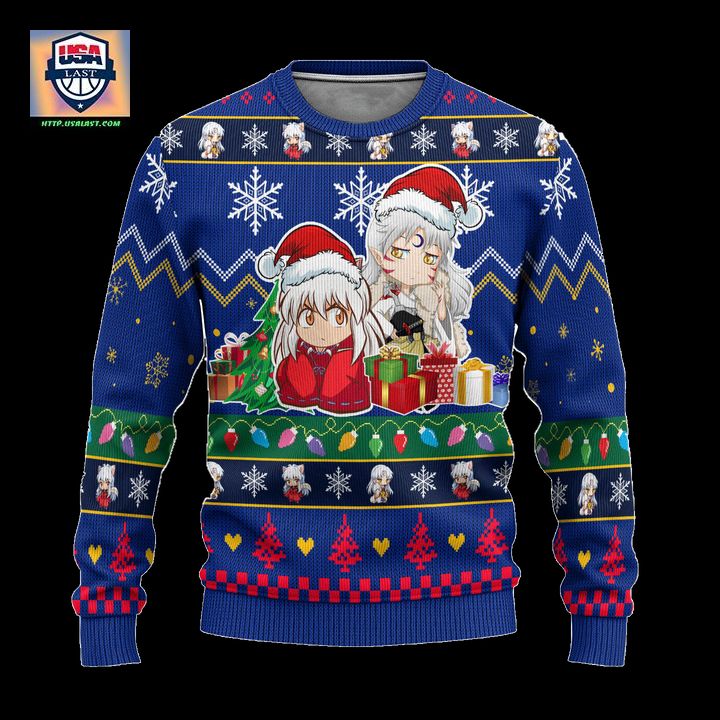Inuyasha x Sesshomaru Anime Ugly Christmas Sweater InuYasha Xmas Gift ? Usalast