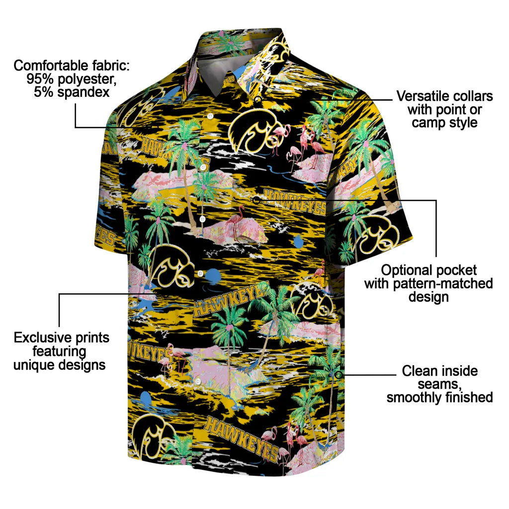 Iowa Hawkeyes Flamingo Retreat 2026 Hawaiian Shirt – Moonbestprint