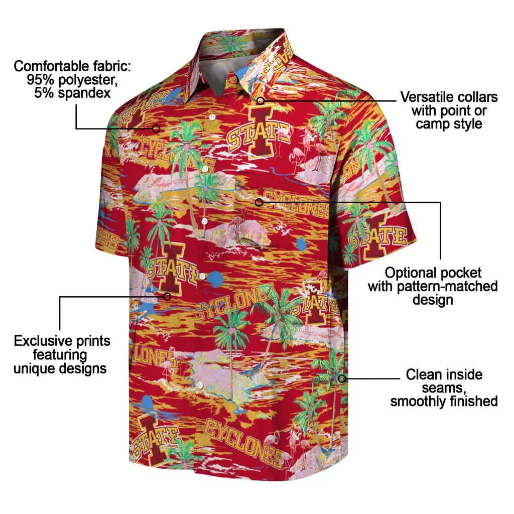 Iowa State Cyclones Flamingo Retreat 2026 Hawaiian Shirt – Moonbestprint
