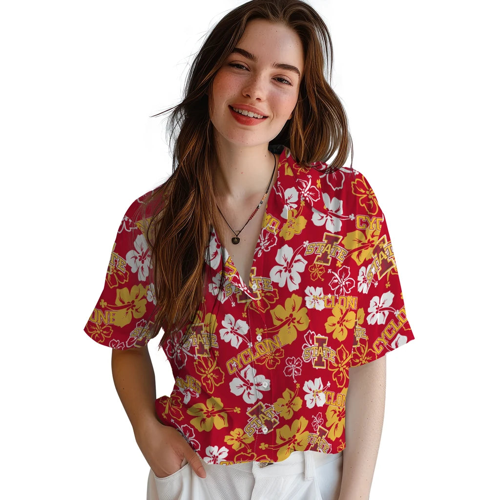 Iowa State Cyclones Hibiscus Bloom Hawaiian Shirt – Moonbestprint