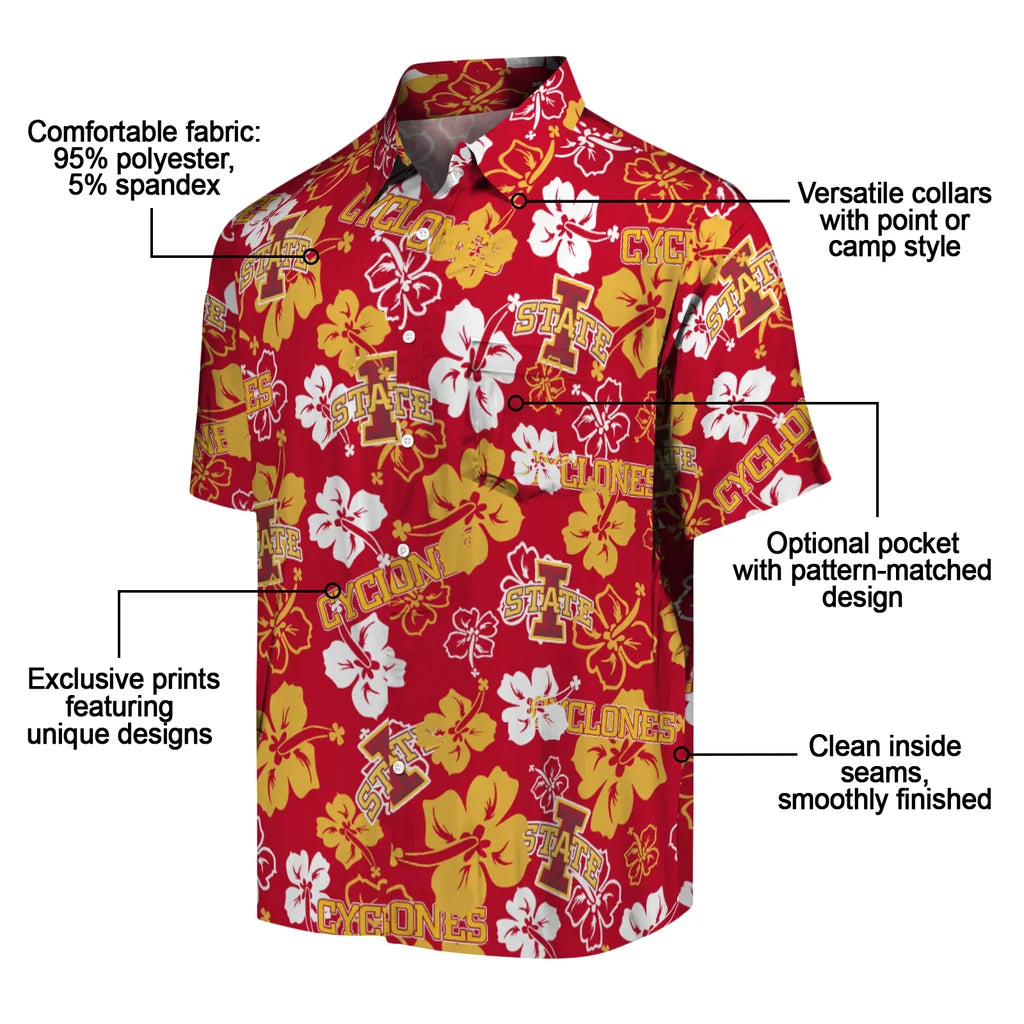 Iowa State Cyclones Hibiscus Bloom Hawaiian Shirt – Moonbestprint