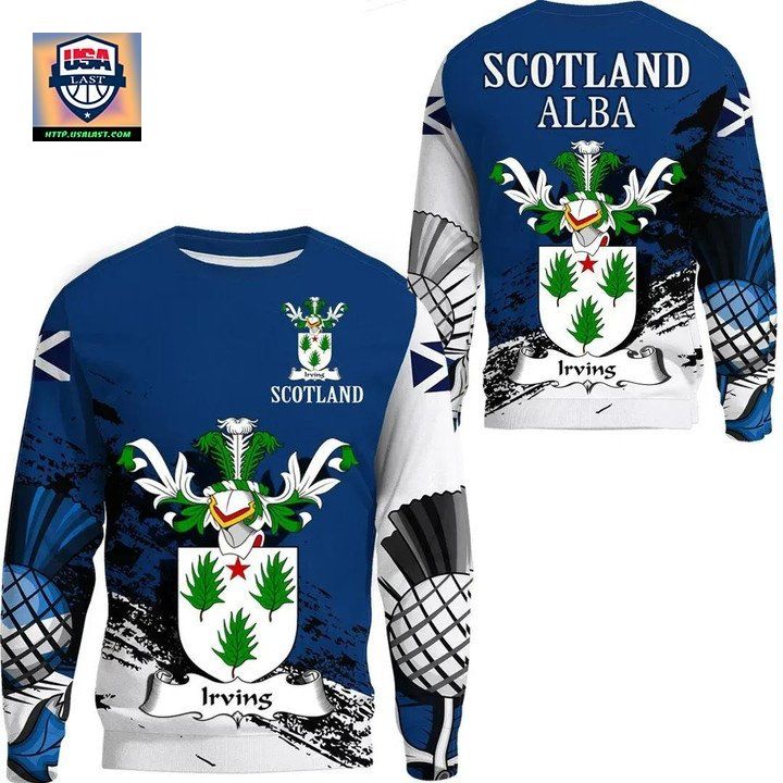 Irving Scottish Family Crest Scotland Special Sweater A7 ? Usalast