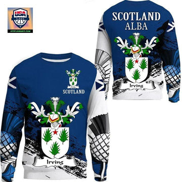 Irving Scottish Family Crest Scotland Special Sweater A7 ? Usalast