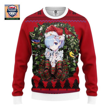 Isekai Rezero Starting Life In Another World Anime Noel Mc Ugly Christmas Sweater Thanksgiving Gift ? Usalast