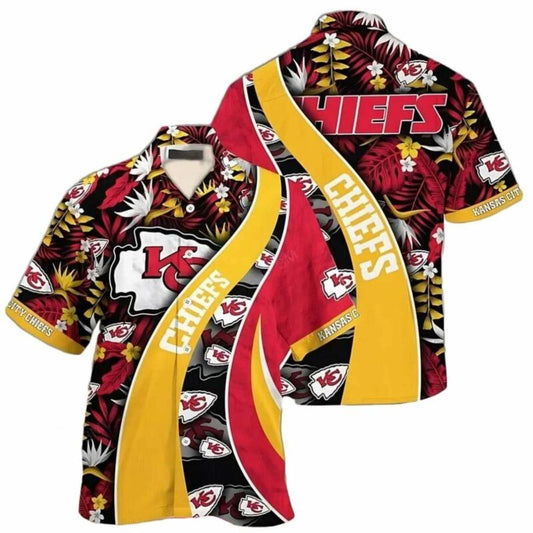 Curves Chiefs Black & Yellow Graphic Hawaiian Shirt Unisex Aloha Tee - Moonbestprint