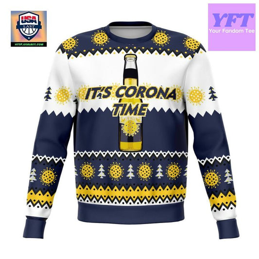 Its Corona Time Funny Meme 2022 Design 3d Ugly Christmas Sweater ? Usalast