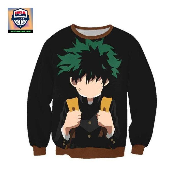 Izuku Midoriya In Darkness Sweater ? My Hero Academia 3D Printed Sweater ? Usalast
