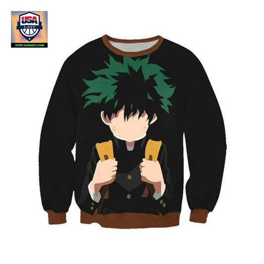 Izuku Midoriya In Darkness Sweater ? My Hero Academia 3D Printed Sweater ? Usalast