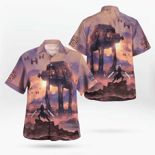 SW Ahsoka AT AT Art Hawaii Shirt - Moonbestprint
