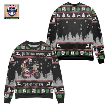 Jack And Sally The Most Wonderful Time Of The Year Ugly Christmas Sweater ? Black ? Usalast