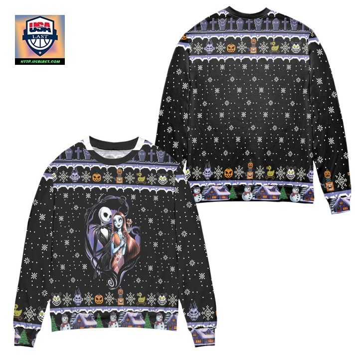 Jack Skellington Sally Halloween The Nightmare Before Christmas Ugly Christmas Sweater ? Usalast