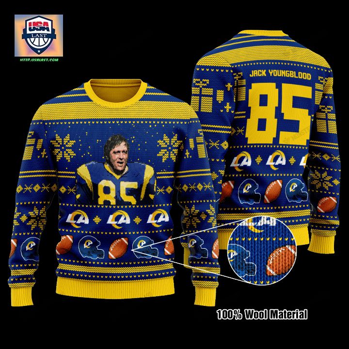 Jackson Youngblood 85 Los Angeles Rams Nfl Christmas Sweater ? Usalast