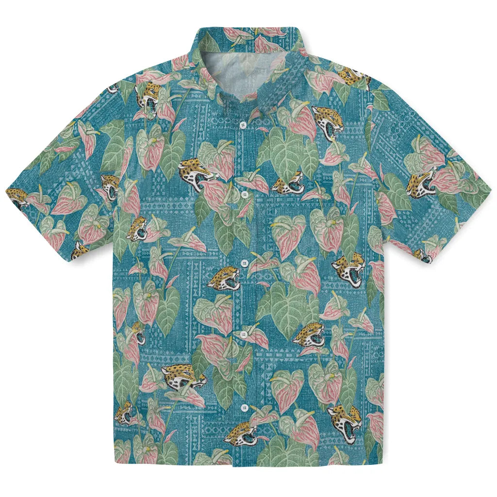 Jacksonville Jaguars Hawaiian Shirt - Anthurium Overlay | Moonbestprint