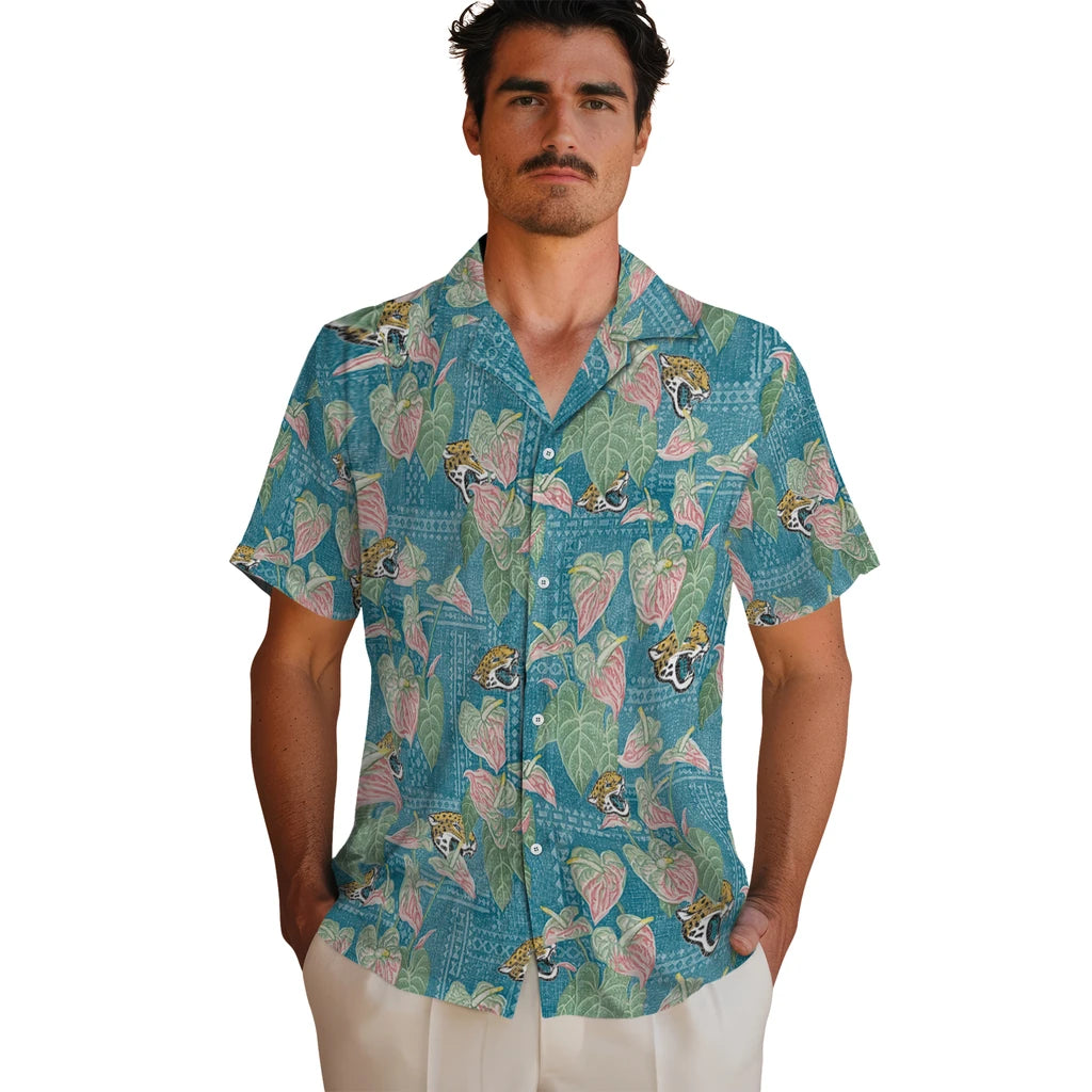 Jacksonville Jaguars Hawaiian Shirt - Anthurium Overlay | Moonbestprint
