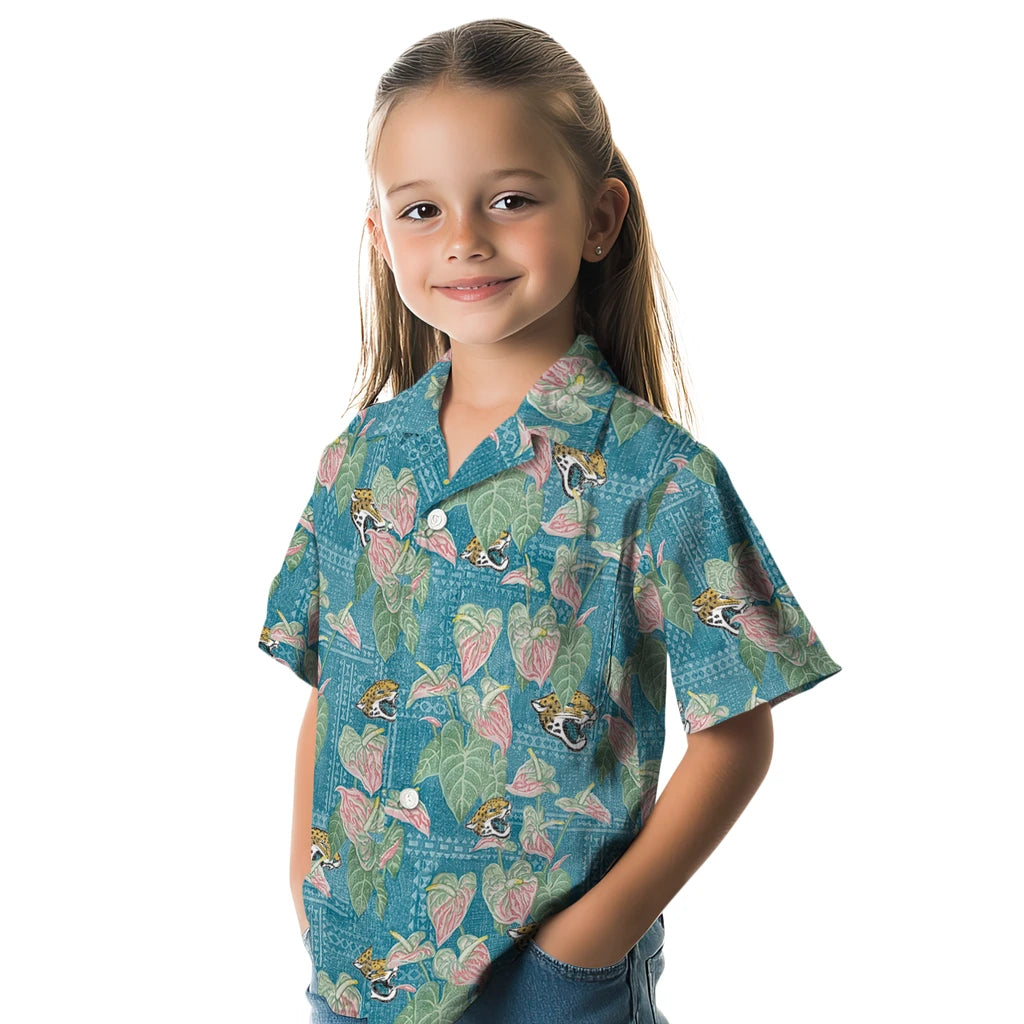 Jacksonville Jaguars Hawaiian Shirt - Anthurium Overlay | Moonbestprint