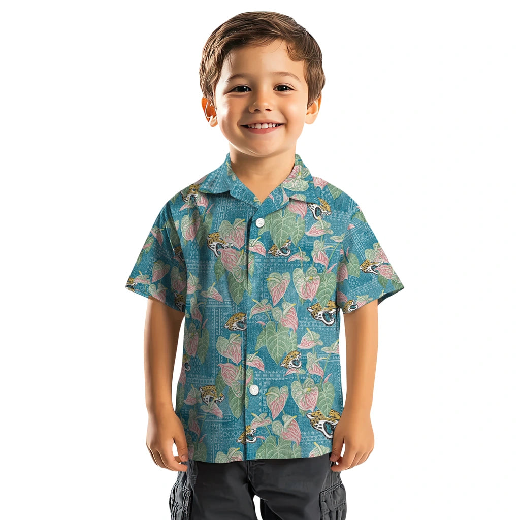 Jacksonville Jaguars Hawaiian Shirt - Anthurium Overlay | Moonbestprint