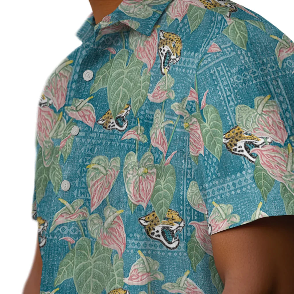 Jacksonville Jaguars Hawaiian Shirt - Anthurium Overlay | Moonbestprint