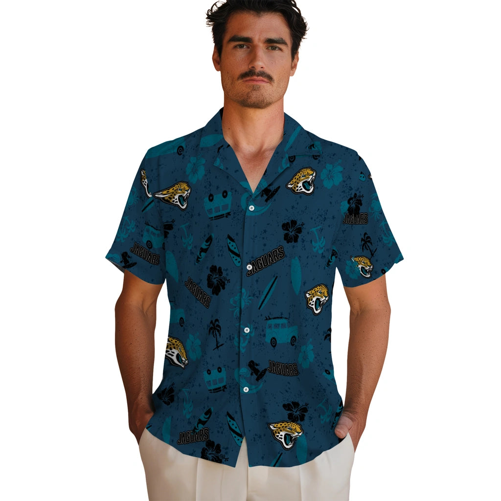 Jacksonville Jaguars Hawaiian Shirt - Beach Vibe | Moonbestprint