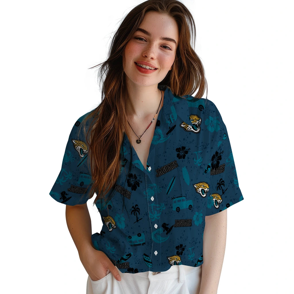 Jacksonville Jaguars Hawaiian Shirt - Beach Vibe | Moonbestprint