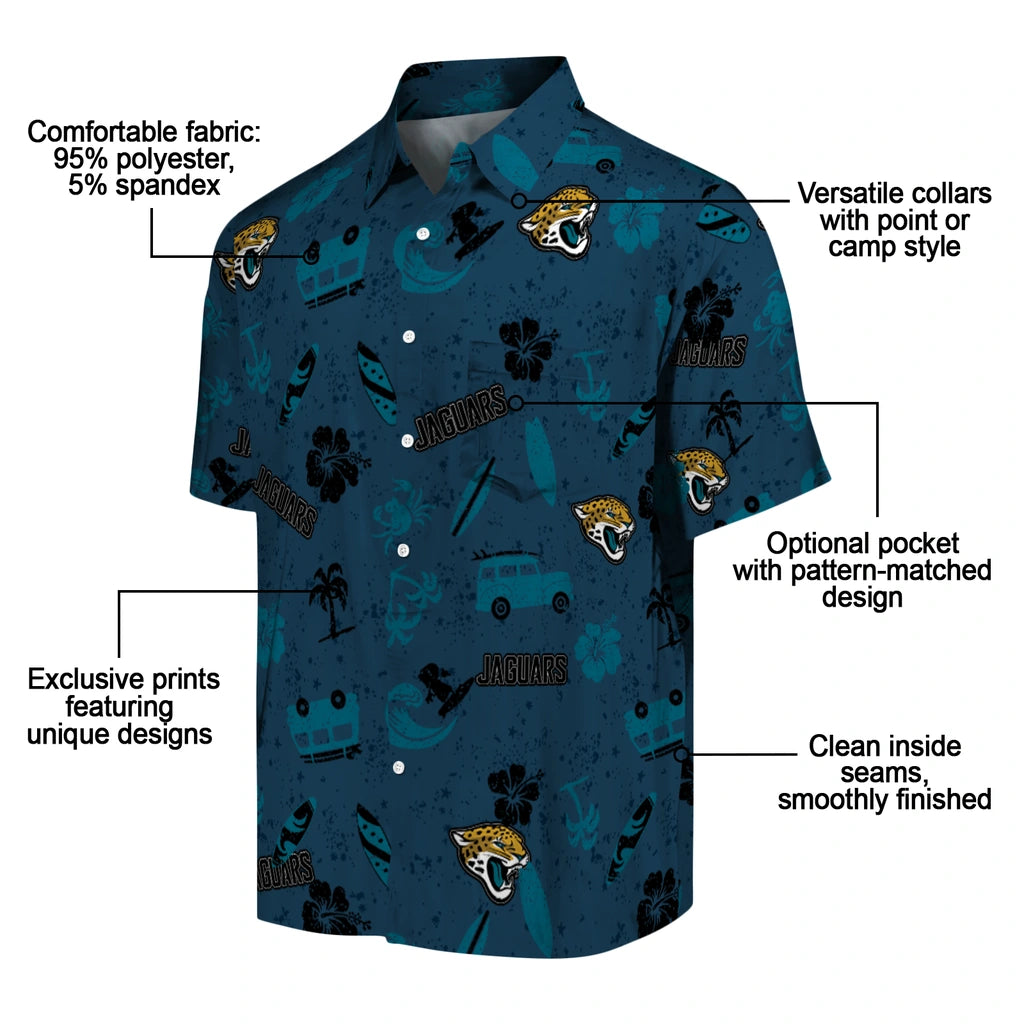 Jacksonville Jaguars Hawaiian Shirt - Beach Vibe | Moonbestprint