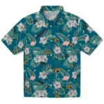 Jacksonville Jaguars Hawaiian Shirt - Flamingo and Hibiscus | Moonbestprint