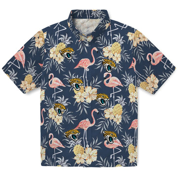 Jacksonville Jaguars Hawaiian Shirt - Flamingo Hibiscus | Moonbestprint