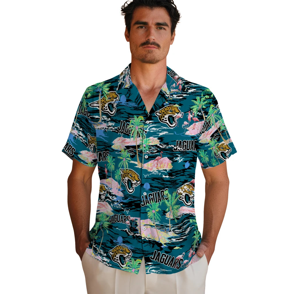 Jacksonville Jaguars Flamingo Retreat 2026 Hawaiian Shirt – Moonbestprint