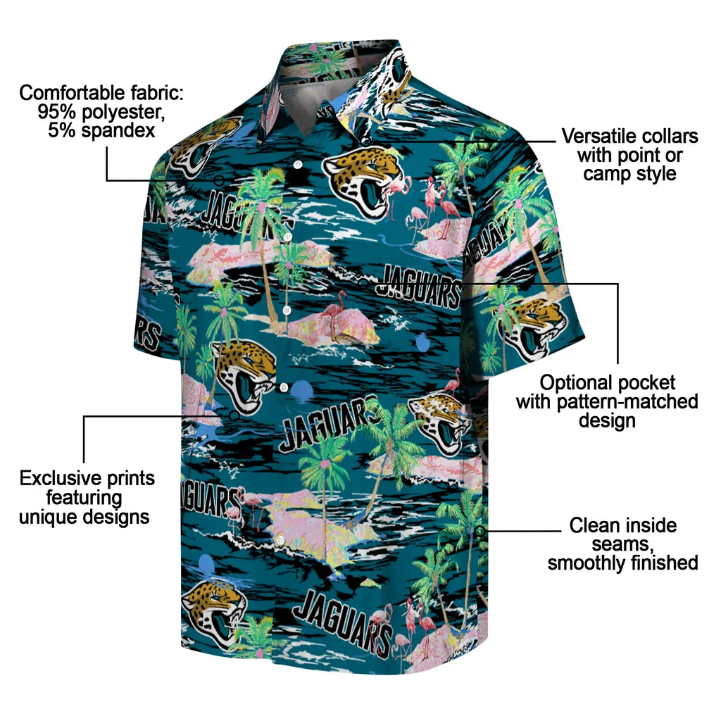 Jacksonville Jaguars Flamingo Retreat 2026 Hawaiian Shirt – Moonbestprint